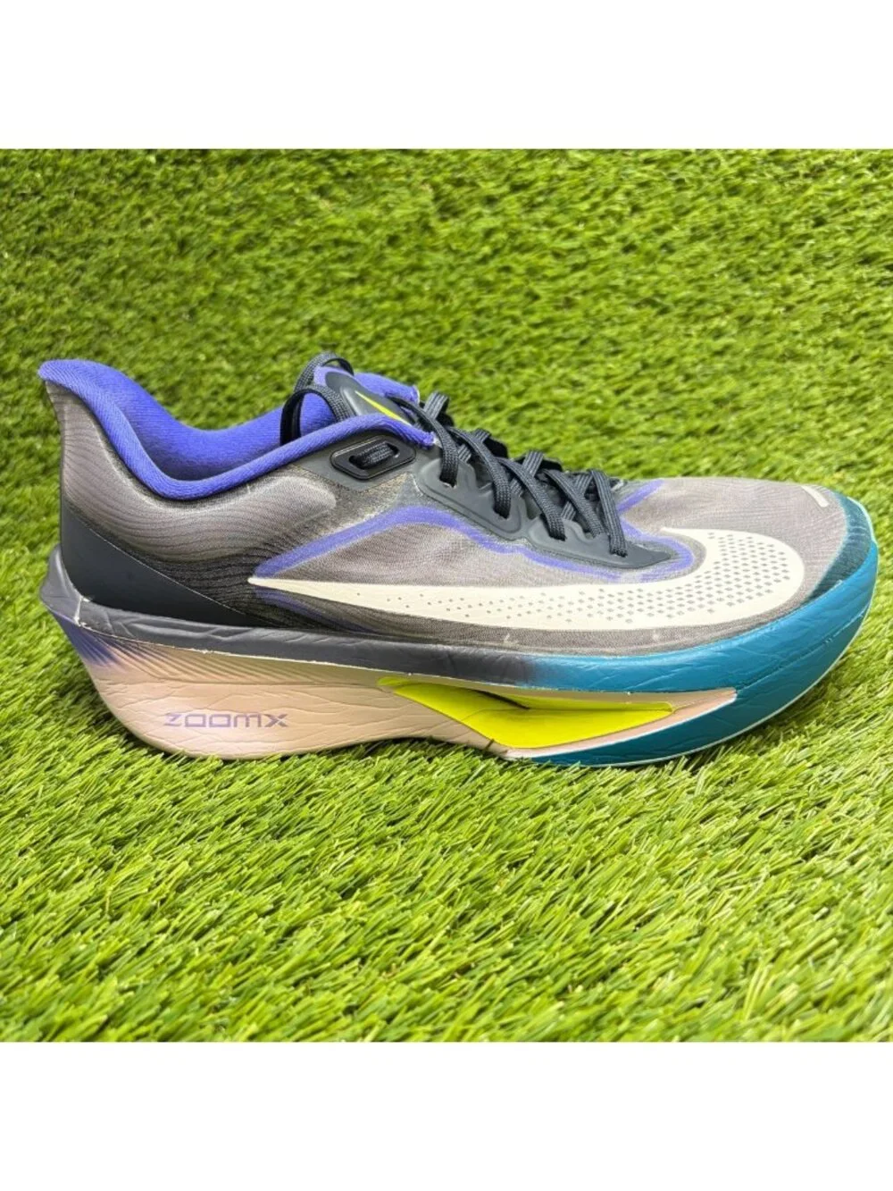 Nike Zoom Fly 6 Mens Size 9.5 Blue White Black Athletic Running Shoes Sneakers